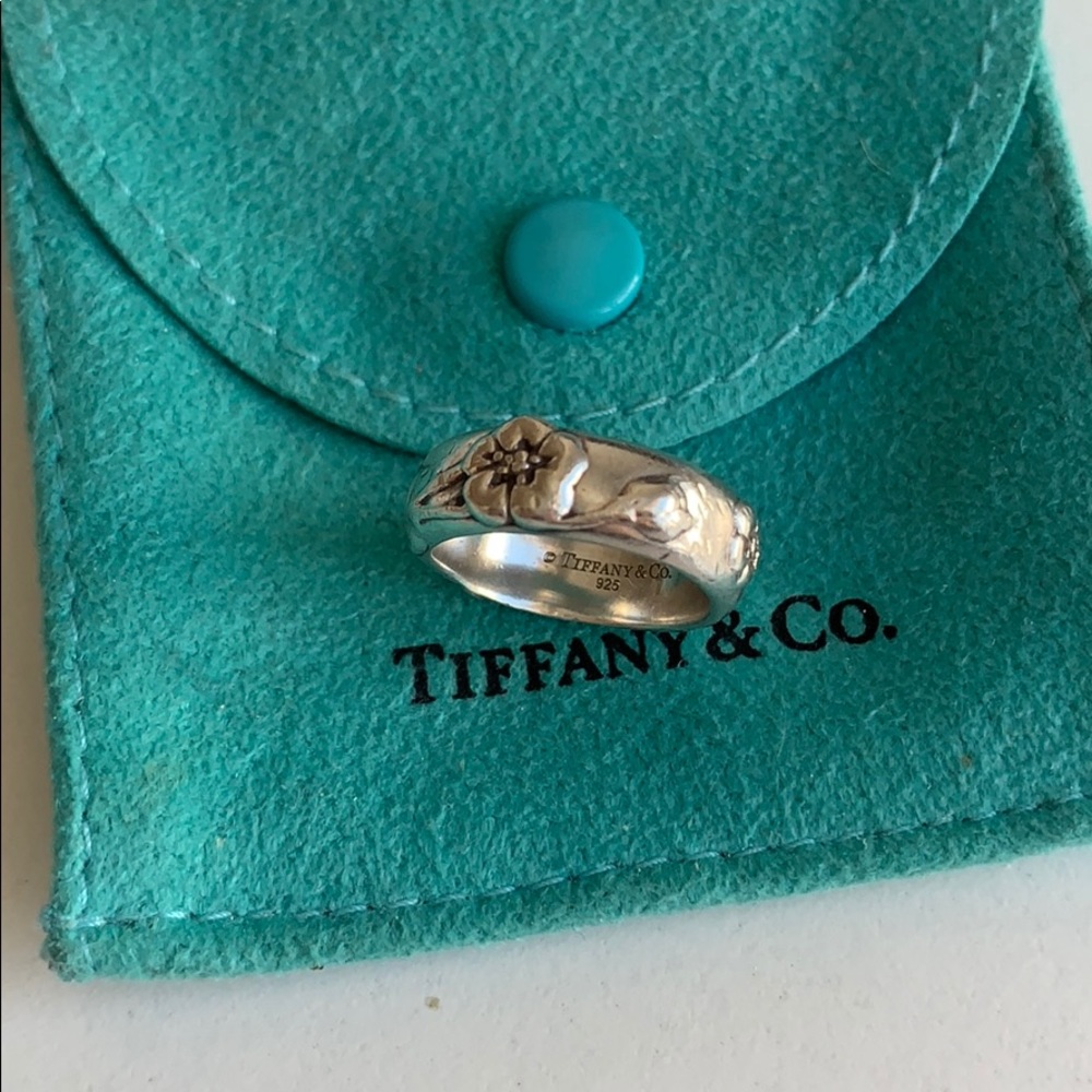 Tiffany & Co floral ring sterling silver